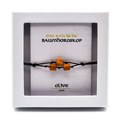 Keltisches Baumhoroskop Schmuck Armband Olive