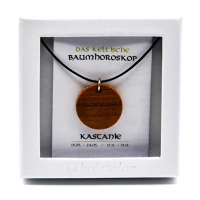 Keltisches Baumhoroskop Schmuck Kettenanhänger Kastanie