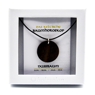 Keltisches Baumhoroskop Schmuck Kettenanhänger Nussbaum