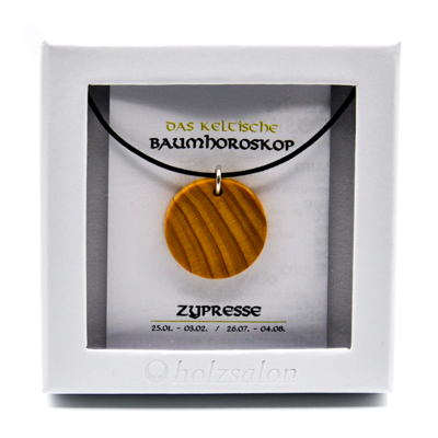 Keltisches Baumhoroskop Schmuck Kettenanhänger Zypresse