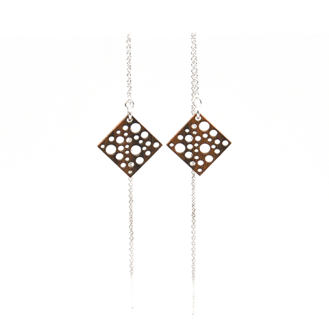 Durchzieher Holzohrringe Ilona aus Nussholz